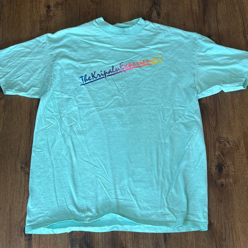 Vintage Single Stitch Retro Teal‎ Yoga XL T-Shirt